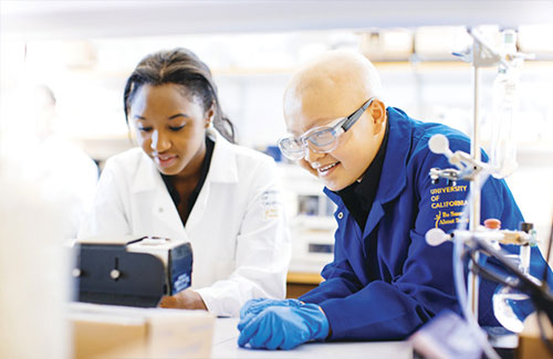 Student in a lab